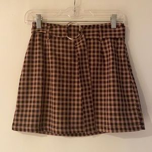 Forever21 Brown Plaid Skirt